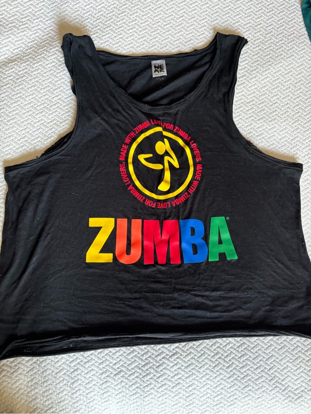 Zumba Fitness Black Tank Top with Rainbow Logo